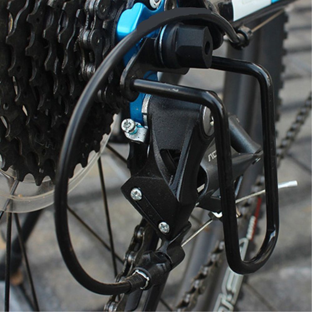 Chainstay Protector Wrap - ตัวป้องกันโซ่จักรยานเสือภูเขาสีดำทำจากเหล็กทนทาน อุปกรณ์เสริมสำหรับจักรยาน ตัวป้องกันเกียร์หลัง