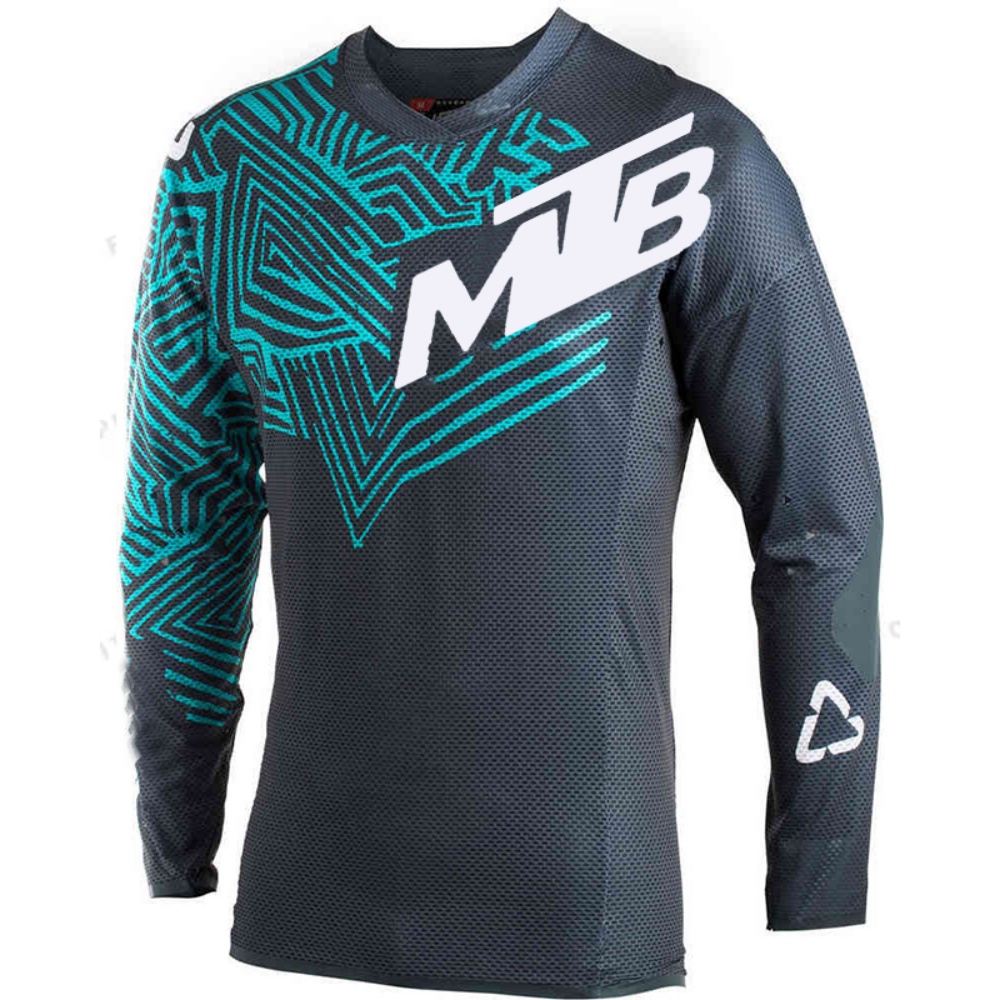 Mountain Biking Usa - เสื้อปั่นจักรยานแขนยาวสำหรับกิจกรรมกลางแจ้ง พิมพ์ลาย MTB ระบายอากาศได้ดี ผ้าตาข่าย เสื้อเจอร์ซีย์สำหรับปั่นจักรยานเสือภูเขา