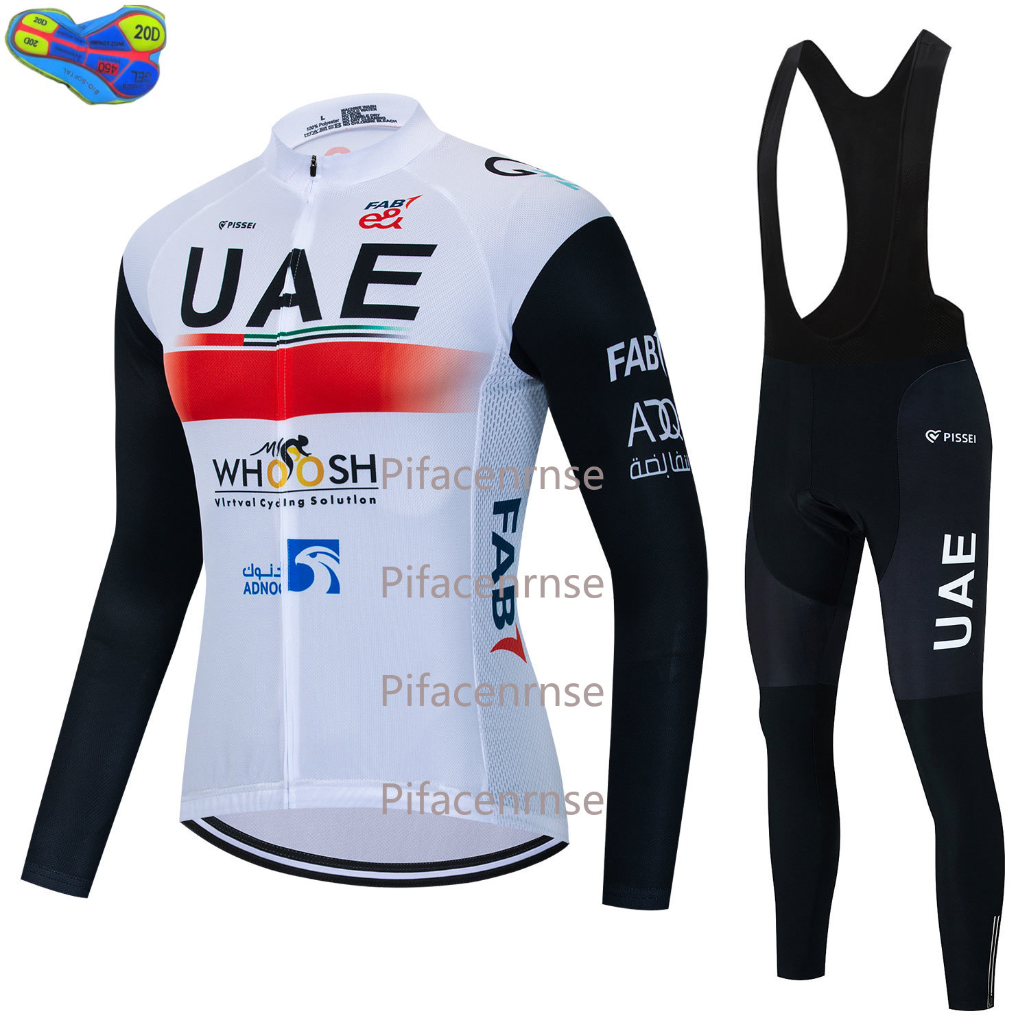 Mountain Biking Uae - ชุดเสื้อจักรยานระบายอากาศสำหรับผู้ชาย UAE ชุดปั่นจักรยานแขนยาวสำหรับฤดูใบไม้ผลิและฤดูใบไม้ร่วง กางเกงปั่นจักรยานแบบมีสายรัดเอวสำหรับจักรยานเสือภูเขา Ropa Ciclismo
