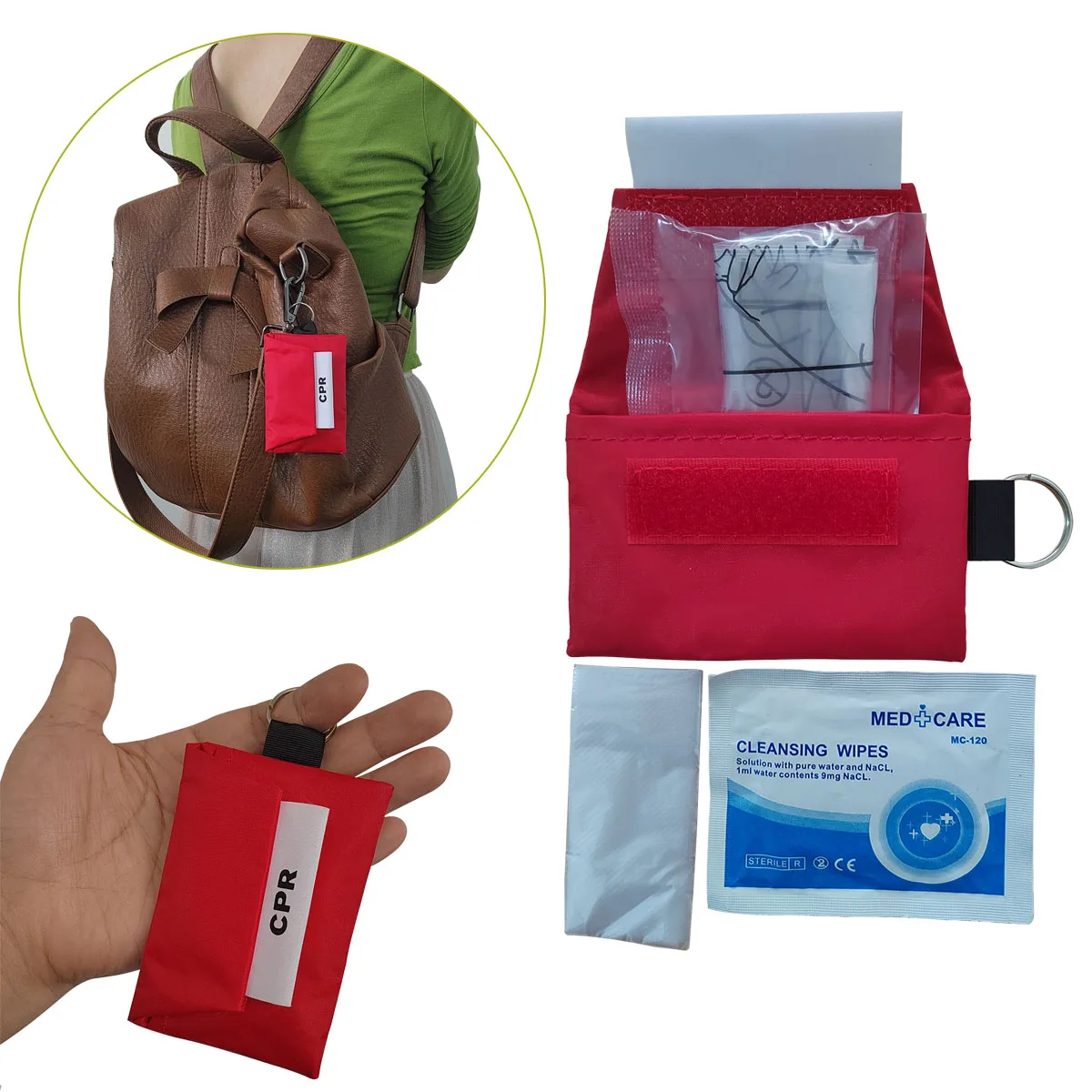 3 Pcs CPR Face Shield Key Chai - Mountain Biking First Aid Kit บทวิจารณ์และราคา