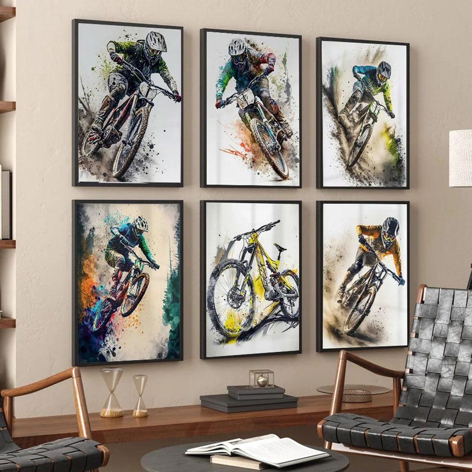 ศิลปะบนผนังจักรยานเสือภูเขาภาพ - Mountain Biking Pictures บทวิจารณ์และราคา
