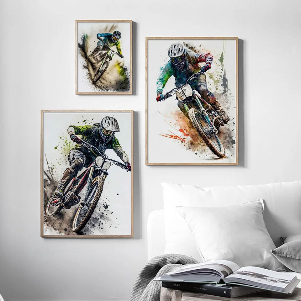 ศิลปะบนผนังจักรยานเสือภูเขาภาพ - Mountain Biking Pictures บทวิจารณ์และราคา